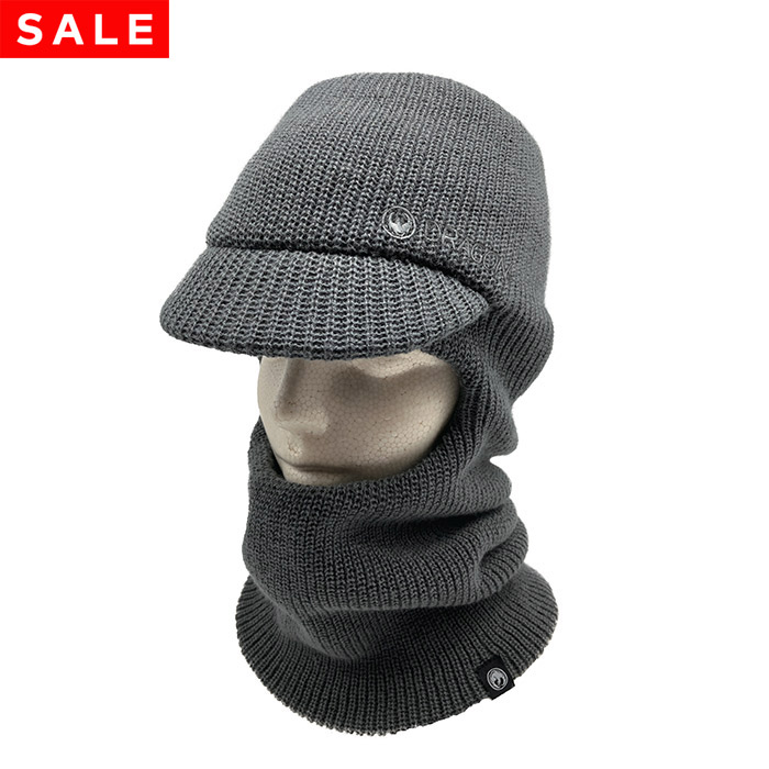 BRIM KNIT BALACLAVA - GRAY