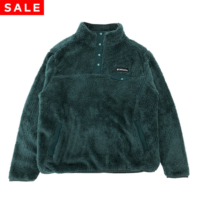 PULLOVER FLEECE - FOREST GREEN